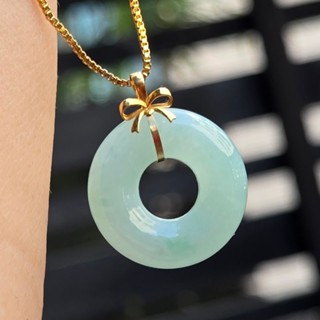 嗨，寶貝銀飾珠寶* 翡翠飾品☆18k金 保證緬甸玉A貨 冰種果綠 蘋果綠 玉扣翡翠吊墜 墜子