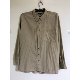 Cambridge Classics (胸寬約77公分 ) –大尺碼 男裝 淺咖啡色 絨布 長袖 襯杉 二手