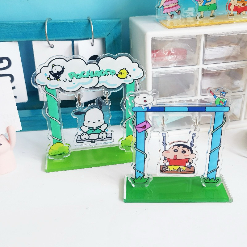 新品❤️現貨‼️♡ 盪鞦韆立牌 壓克力立牌 桌面擺件 小裝飾 可愛擺飾
