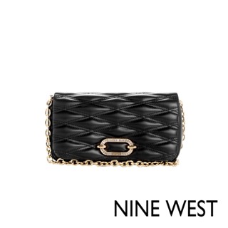 【NINE WEST】AVIVA絎縫鍊帶包/肩揹包/單肩包-黑色(140878)