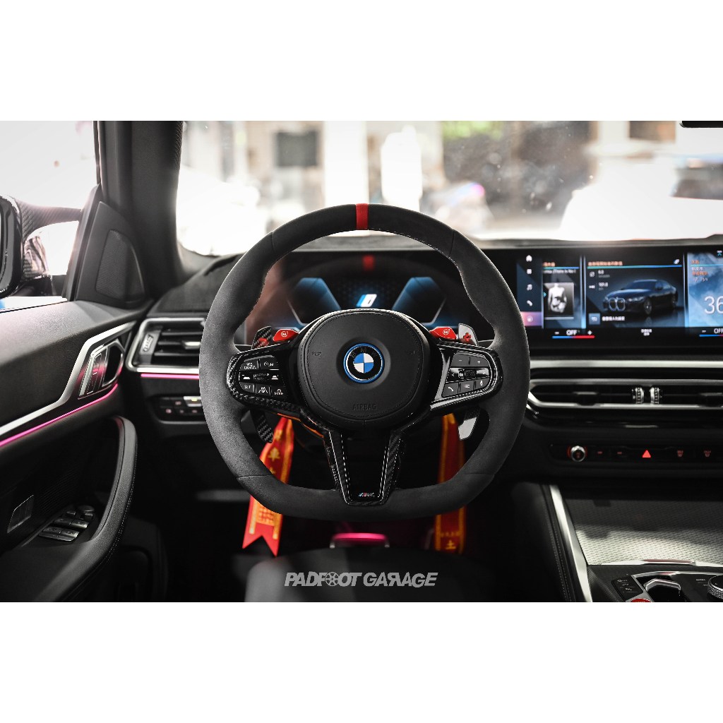 BMWCS Style碳纖維方向盤 G20 G21 G22 G26 G42 三幅式平把方向盤