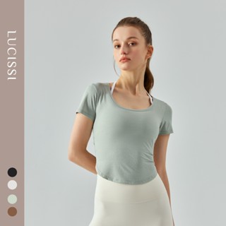 LUCISSI｜涼感瑜伽服 長袖瑜伽服 健身緊身衣 運動上衣 瑜珈服裝 彈力排汗 防曬透氣 速乾涼感 適合四季穿搭 現貨