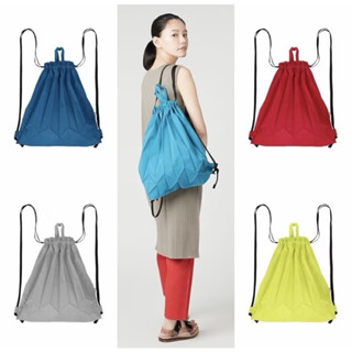 全新me ISSEY MIYAKE日本三宅一生後揹包樹幹包-藍