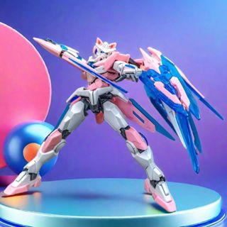 【免運】新品銀河精工粉貓耳00去拼裝模型HGBF0491/144 00q西亞量子型高達
