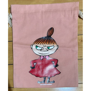 全新 帆布束口袋 moomin小不點 熊貓 小黃花