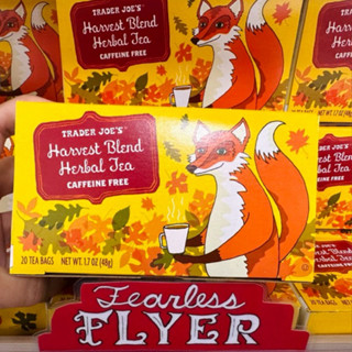 【On代購】 Trader Joe's 秋季限定 混合香草茶 狐狸草本茶 花本茶 蘋果 肉桂 薑 無咖啡因 20包 茶包