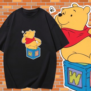 『多多莉』S-3XL大尺碼 小熊維尼短袖T恤女 oversize衣服女裝上衣 棉tee 情侶裝