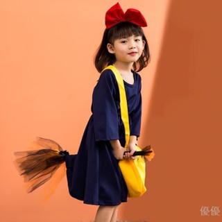 小魔女宅急便 琪琪兒童裙 萬聖節 服裝 cosplay洋裝兒童表演服兒童宮崎駿琪琪