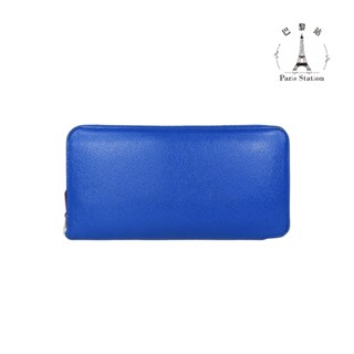 【巴黎站二手名牌專賣店】＊現貨＊HERMES 愛馬仕 真品＊B刻馬賽克藍silk in系列粉紫色絲巾長夾