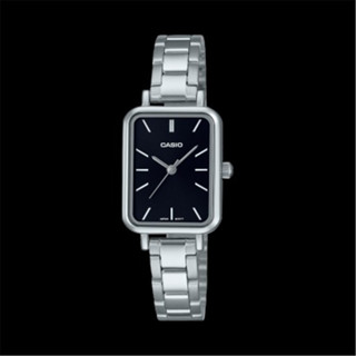 CASIO 卡西歐 簡約三針 俐落百搭 復古方形 不鏽鋼腕錶 - 銀X黑 (LTP-V009D-1E) [ 秀時堂 ]