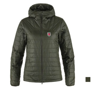 【Fjallraven 北極狐】Expedition X-Latt 化纖連帽夾克 女 深森綠 保暖外套 14500149