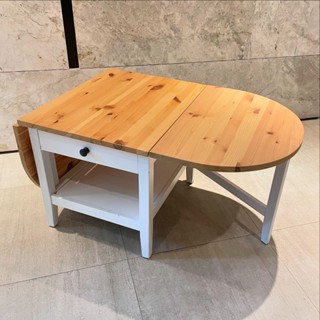 絕版品/北歐LOFT風格IKEA宜家ARKELSTORP咖啡桌折疊桌實木餐桌工作桌/松木/白色/二手八成新/特$5500