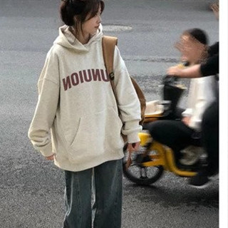 臺灣出貨 女生衣服 帽T連帽衛衣美式 大學T男女生同款韓版大呎碼 oversize 刷毛 加絨 長袖上衣M1139A