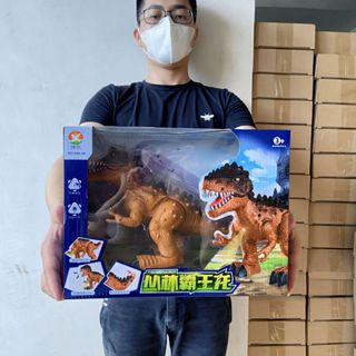 【網紅爆款】電動 恐龍 玩具 霸王龍 會走路 會叫 會發光 全自動 兒童 男孩 玩具 套裝