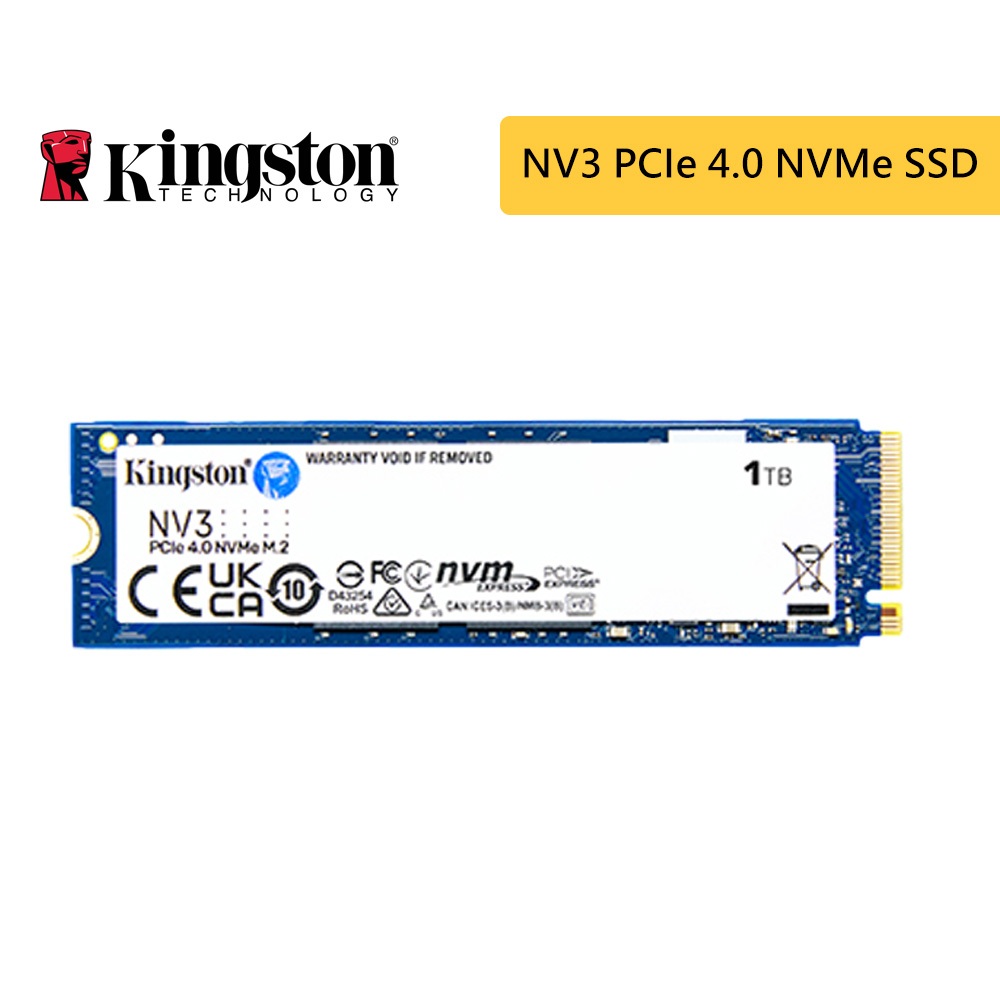 Kingston 金士頓 NV3 PCIe 4.0 NVMe SSD 固態硬碟 1TB