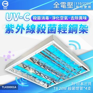 【卡樂】日本三共 SANKYO 20W 4管 紫外線 輕鋼架燈 殺菌燈 高功率 日本製燈管 高功率 辦公室殺菌