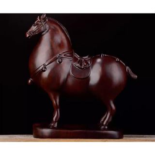 現貨 馬木雕 馬上有錢 一馬當先 黑檀木雕 手工 馬到成功 馬 木雕 生肖馬 禮盒 辦公室 馬 木雕