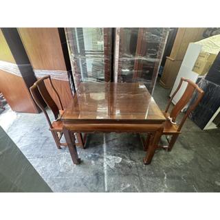 【非凡二手傢俱】花梨木方形實木餐桌(2椅)*桌子*茶几桌*客廳桌*方桌*餐桌
