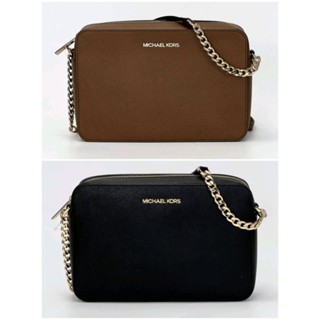 全新正品Michael Kors MK Jet Set 防刮 牛皮 斜揹包 方包 相機包 馬鞍包 小廢包 鍊條包 黑 棕