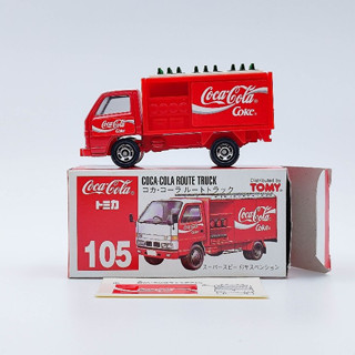 ★豬仔小舖★Tomica No.105 Coca cola Route Truck 貨車/日本製/可口可樂/紅標/ELF