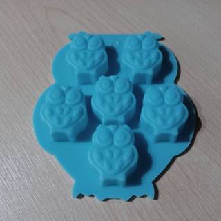 貓頭鷹 一模六穴 造型矽膠模具 手工香皂蠟燭 烘焙翻糖工具