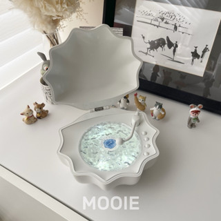 【MOOIE】 現貨24H出貨 貝殼水波紋夜燈白噪音音響 小紅書抖音推薦情人節聖誕節新年生日禮物 交換禮物