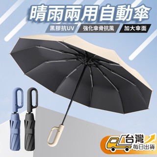 【臺灣發貨】晴雨兩用傘 環扣自動傘 扣環雨傘 晴雨傘 太陽傘 遮陽傘 雨傘 摺疊傘 大雨傘 防風傘 防曬傘 勾勾傘
