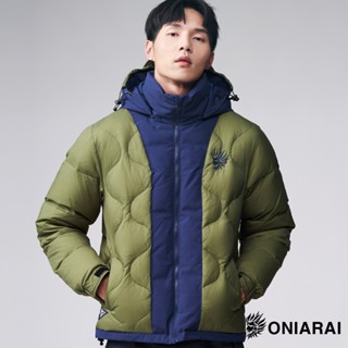BLUE WAY 鬼洗 ONIARAI - 極致戶外拼接葫蘆格羽絨外套