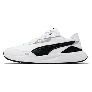 Puma 休閒鞋 Runtamed Plus L 白黑 皮革 休閒運動鞋 39537102 395371-02