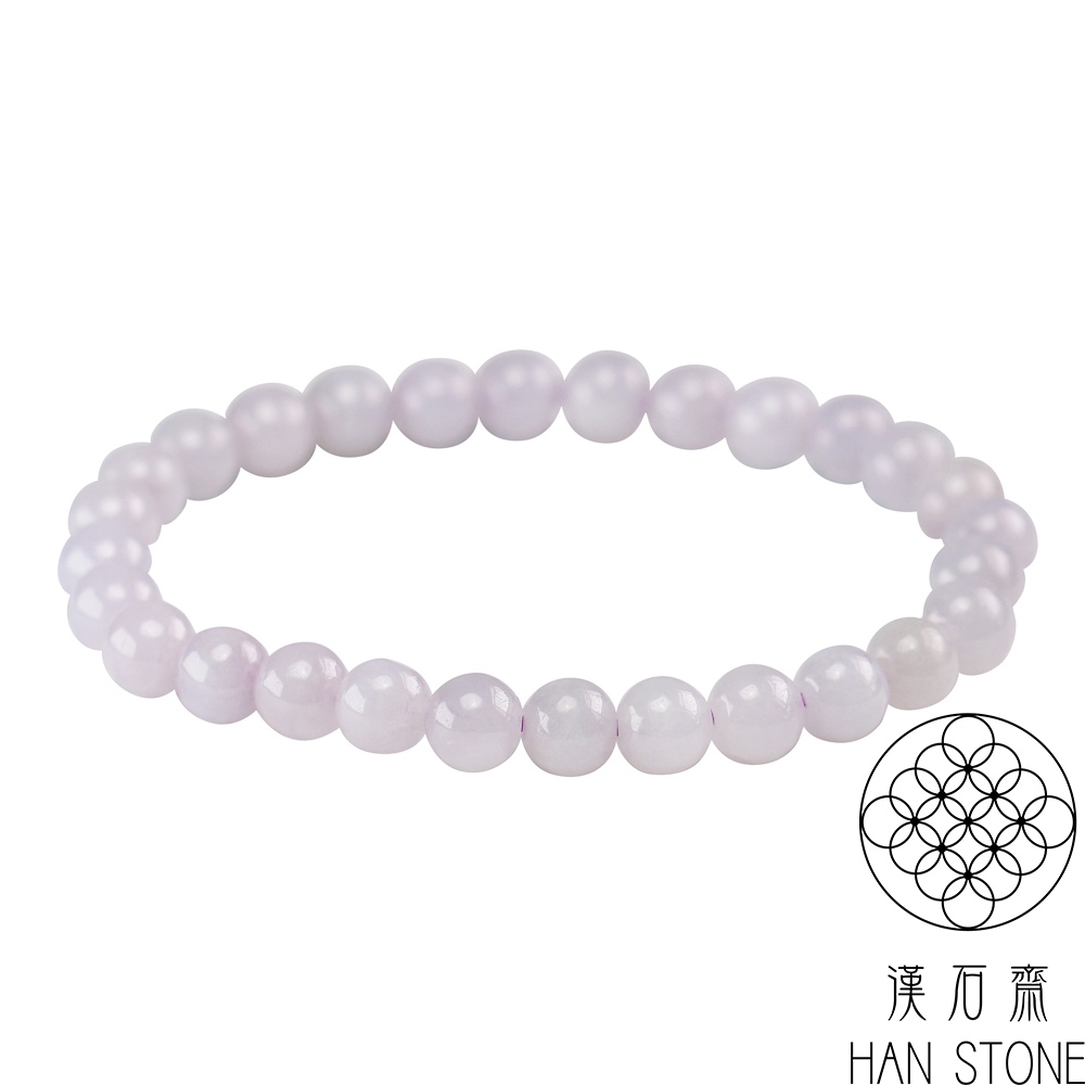 【漢石齋】天然翡翠A貨 手珠手串 紫羅蘭種(6mm/ 28pcs)