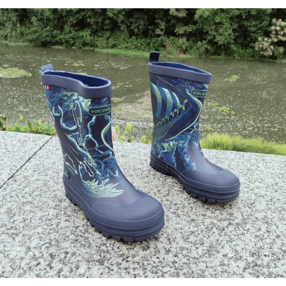 預購 兒童橡膠防滑雨鞋 VIKING 藍色 雨靴 兒童雨鞋 雨靴 雨鞋 幼童雨鞋 女童雨鞋 童雨鞋