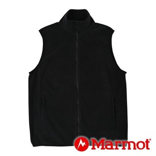【Marmot】男刷毛保暖背心『黑』TSAMF041
