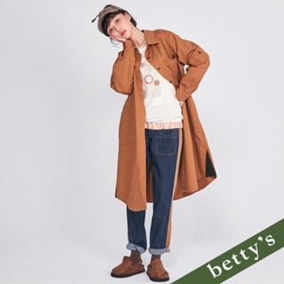 betty’s貝蒂思(35)腰鬆緊側邊撞色牛仔褲(深藍)