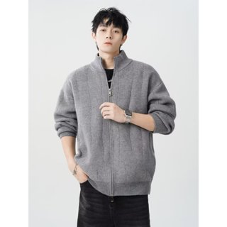 臺灣發貨 韓版素色針織外套 M-2XL 鹿毛絨 落肩 寬鬆舒適 百搭 慵懶風 針織衫外套 情侶裝 男生外套 外套男