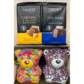 比利時🇧🇪CACHET 凱薩70% 巧克力 300G 凱薩 焦糖海鹽夾心巧克力 Magnat熊-橘子風味夾心巧克力 波蘭