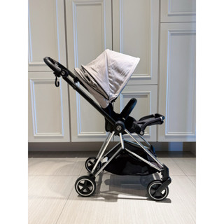 二手 Cybex Mios 灰色雙向推車 銀管黑把手