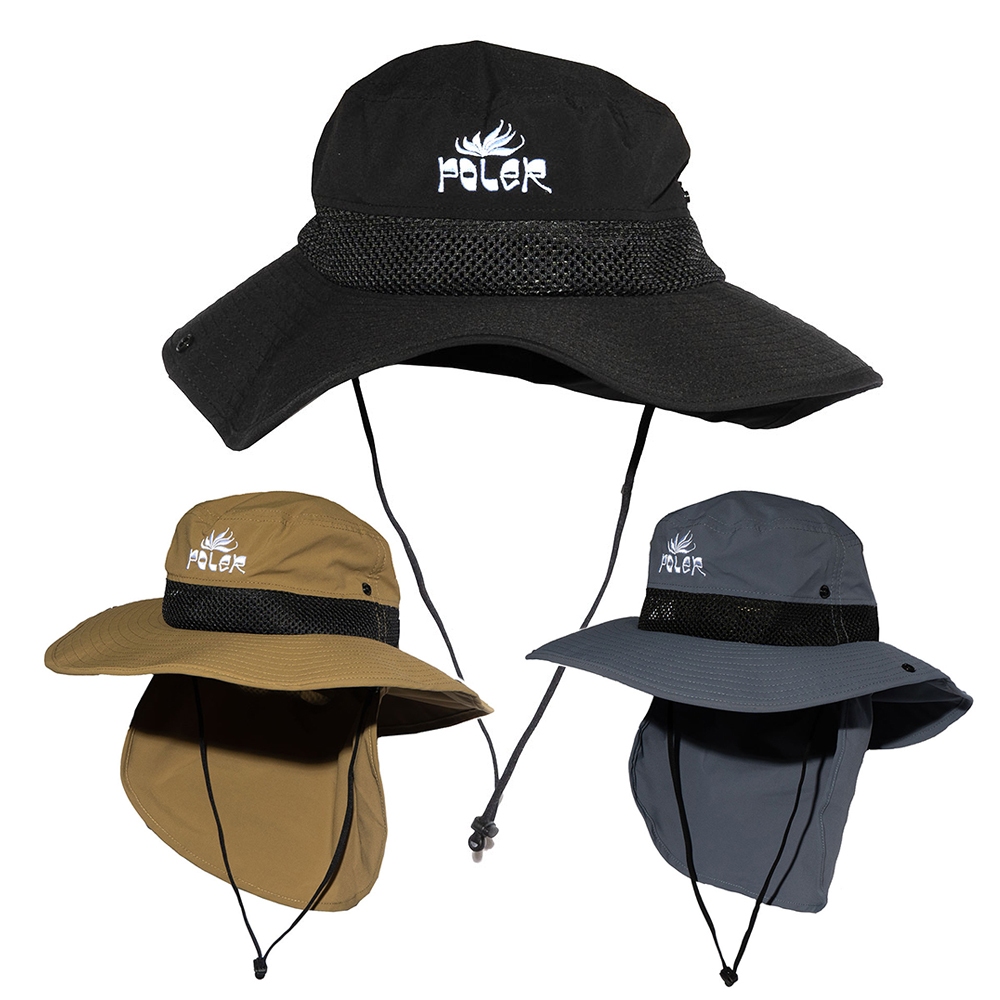 【POLeR】2WAY LONG BRIM SUNGUARD HAT 風格戶外穿搭漁夫帽 / 遮陽帽 / 日本限定