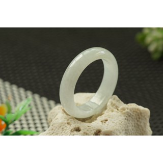 熱賣U77玉戒指❀ 22#翡翠玉A貨水潤白底正裝玉戒圈指環戒子【緬甸玉翠軒】玉首飾品 男女款式