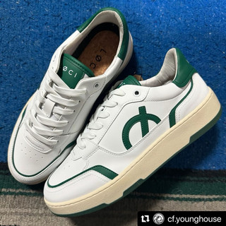 （全新品）LØCI NEO FOUR 玉米皮革 休閒鞋 白/綠/米 LC-004-004 EU42