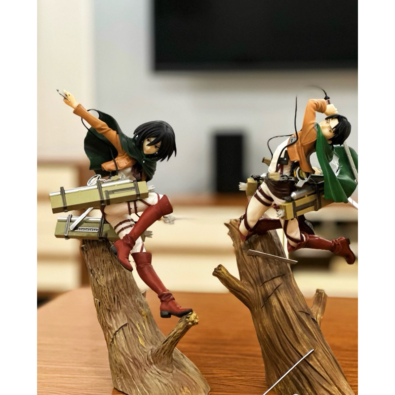 進擊的巨人 樹樁三笠阿克曼米卡莎阿卡曼兵長里維阿卡曼模型玩具擺件模型生日兒童節萬聖節聖誕節新年禮物手辦公仔