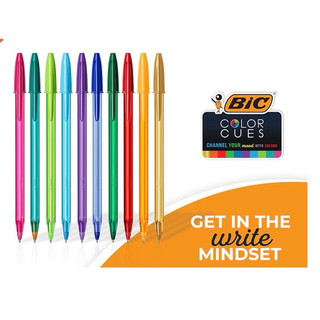 3天出貨💕美國BIC筆 BIC Color Cues1.2mm Clic Stic原子筆 圓珠筆