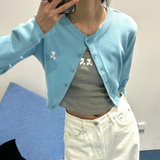 愛依依 上衣 外套 針織衫 短毛衣 打底衫 新款長袖外套刺繡短版針織開襟衫TBF07-10713.