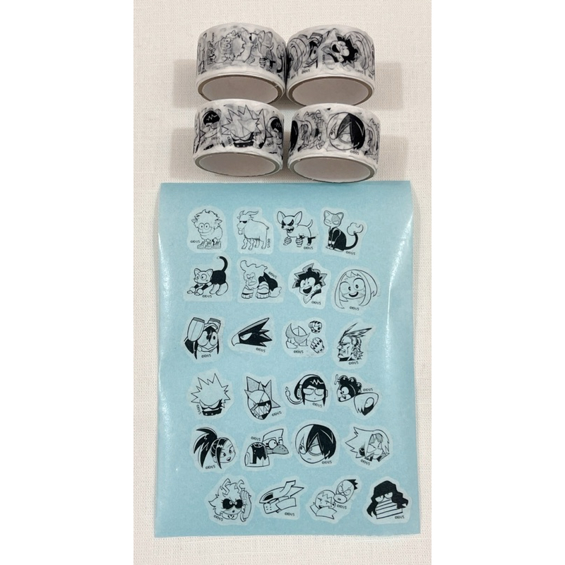 [我的英雄學院] 分售 原畫 紙膠帶 貼紙 動物系列（綠谷/爆豪/轟焦凍/歐爾麥特/安德瓦/麗日/相澤/切島/耳郎⋯等）