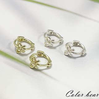 現貨【卡樂熊】S925銀針氣質迷你蝴蝶結耳骨造型耳環/耳扣(兩色)