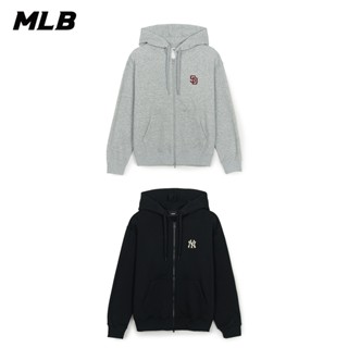 MLB 男女款 保暖 拉鍊連帽外套Varsity系列 教士/洋基隊 (3ATRV0246-兩款任選)【官方旗艦店】