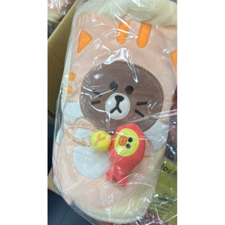【LINE FRIENDS】B&F_KITTEN BROWN毛毯 冷氣毯 毯子