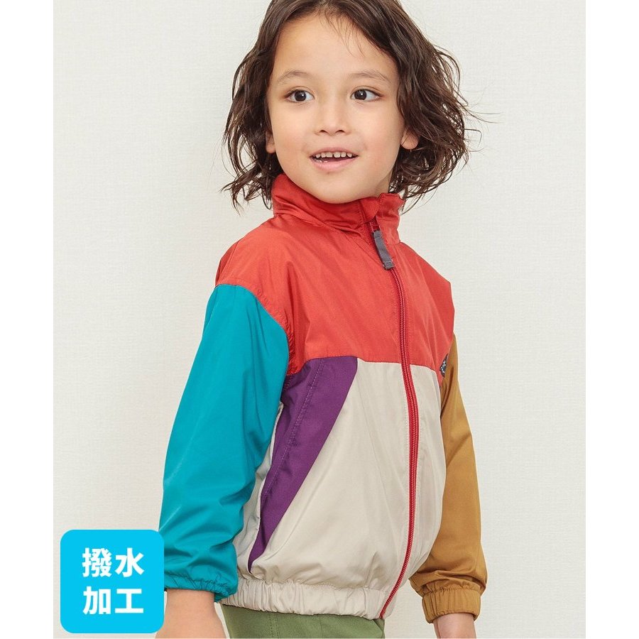 (現貨)日本童裝BREEZE彩色拼接防風外套