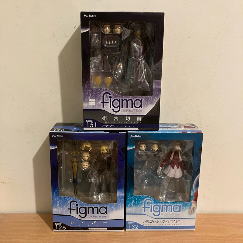 figma Fate / Zero 126 Saber(西裝) & 132愛麗絲菲爾·馮·愛因茲貝倫 & 151衛宮切嗣