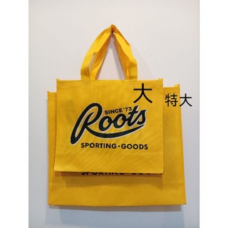 Roots購物袋 週年慶限定版 黃色手提袋 環保袋 復古風