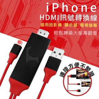 【支援Youtube】 iPhone轉HDMI 同屏器 手機轉電視 手機有線投影 螢幕分享器 1080P高畫質 影音轉接線